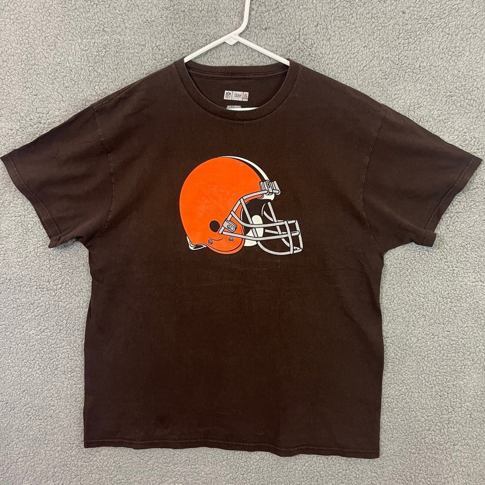 Cleveland Browns NFL Men's XL Richardson T-shirt Brown Short‎ Sleeve Top #33